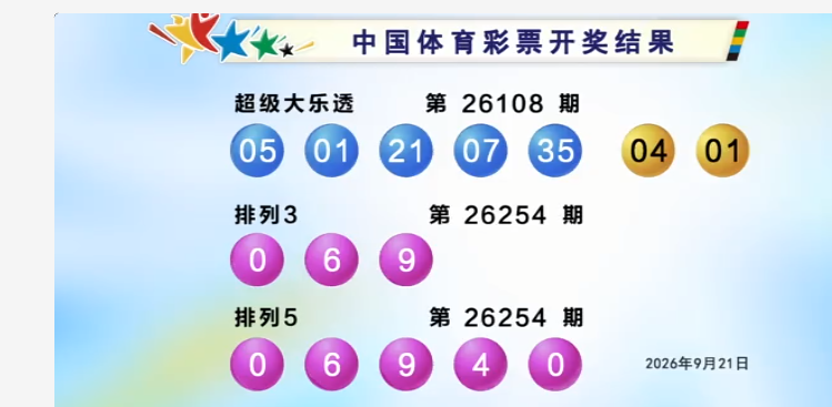体彩开奖详情
