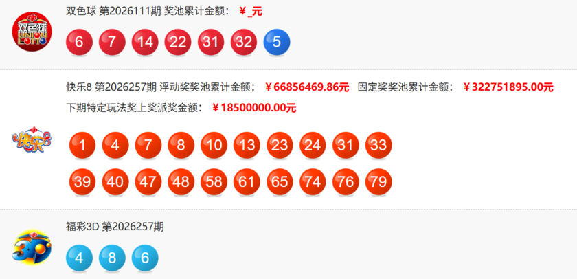 福彩开奖详情
