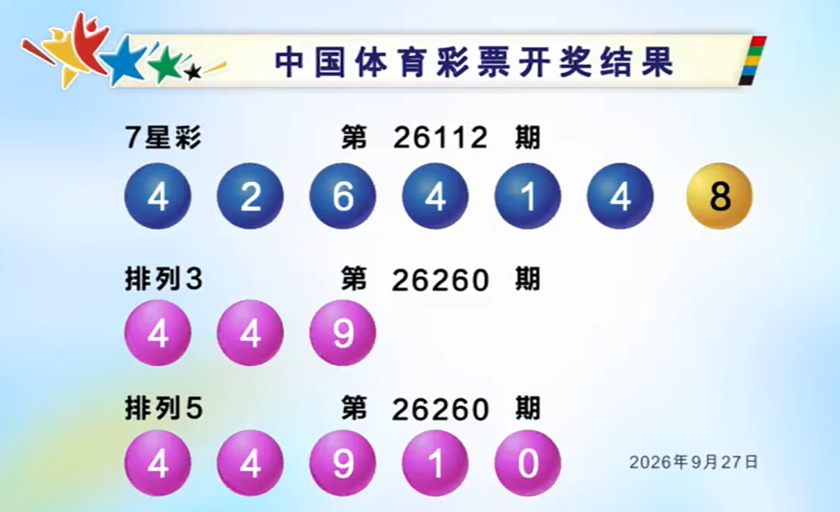 体彩开奖详情