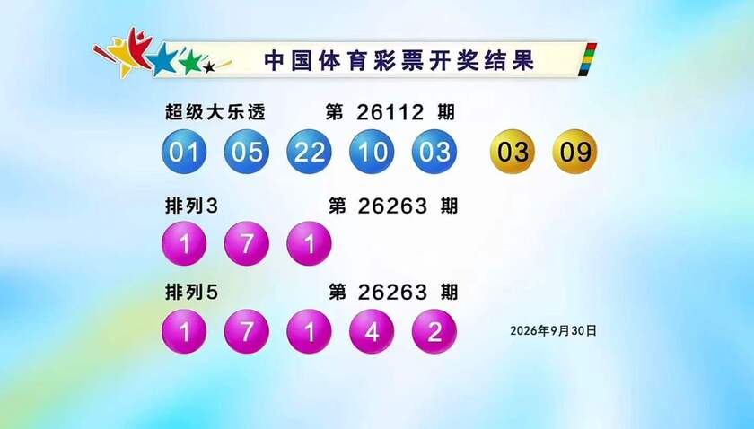 体彩开奖详情