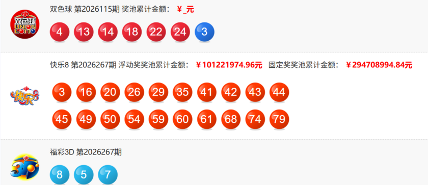 福彩开奖详情