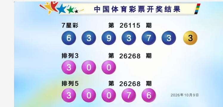 体彩开奖详情