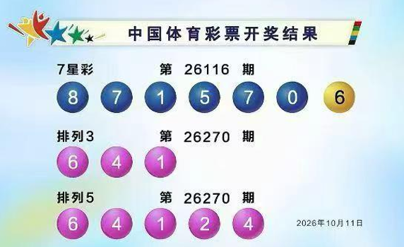 体彩开奖详情
