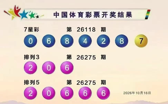 体彩开奖详情