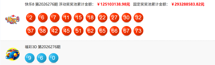福彩开奖详情