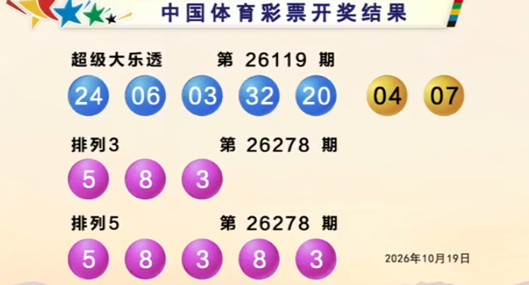 体彩开奖详情