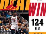 NBA杯-热火124-111步行者，阿德巴约30+11+7+5断 哈利伯顿18+8下半场仅2分