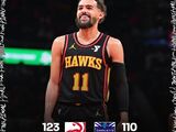 NBA-老鹰123-110击败黄蜂取4连胜，特雷-杨21罚全中小桥31+11鲍尔25+8