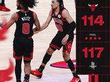 NBA-杰伦格林28分领衔3人20+，火箭117-114险胜公牛取6连胜