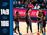 NBA季后赛-雷霆149-106狂胜掘金总分1-1，亚历山大正负值+51约基奇3节犯满