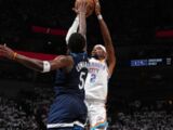 NBA西决G4-森林狼主场126-128不敌雷霆，亚历山大40+9+10统治攻防
