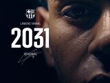 锁定未来核心！巴萨与17岁亚马尔续约至2031年，成队内第三高薪
