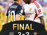 世俱杯-博卡2-0领先被本菲卡2-2逼平，迪马利亚点射全场3红牌