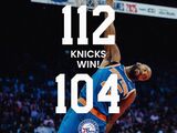 NBA季前赛-尼克斯112-104双杀76人，布伦森14分马克西16+2+2