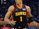 NBA-老鹰124-111力克勇士，约翰逊23+11+6库巴61分成空砍组合