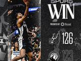 NBA-马刺126-123擒狼，文班39分率队拒25分逆转 爱德华兹空砍55分