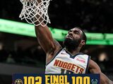 NBA-残阵掘金102-100拒雄鹿逆转，斯特劳瑟20分字母哥22+13末节伤退