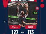 快船127-113雄鹿豪取5连胜！伦纳德连续51场20+创队史纪录