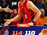 NBA附加赛-开拓者114-110险胜太阳，阿夫迪亚41+7+12格林空砍35+5