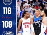 NBA-活塞主场116-109力克魔术，双状元对飚45分总比分追至2-3