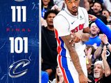 NBA季后赛-活塞拒逆转111-101骑士，坎宁安23+7 哈登22分7失误 米切尔23分