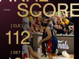 NBA东部半决赛-骑士112-103活塞扳平大比分，米切尔创单节记录
