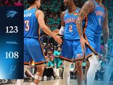 NBA西决G3-雷霆123-108马刺，亚历山大26+12率队拿下赛点
